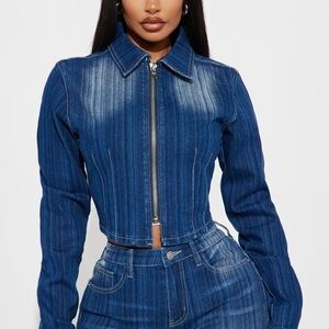 2 Piece Blue Denim Set